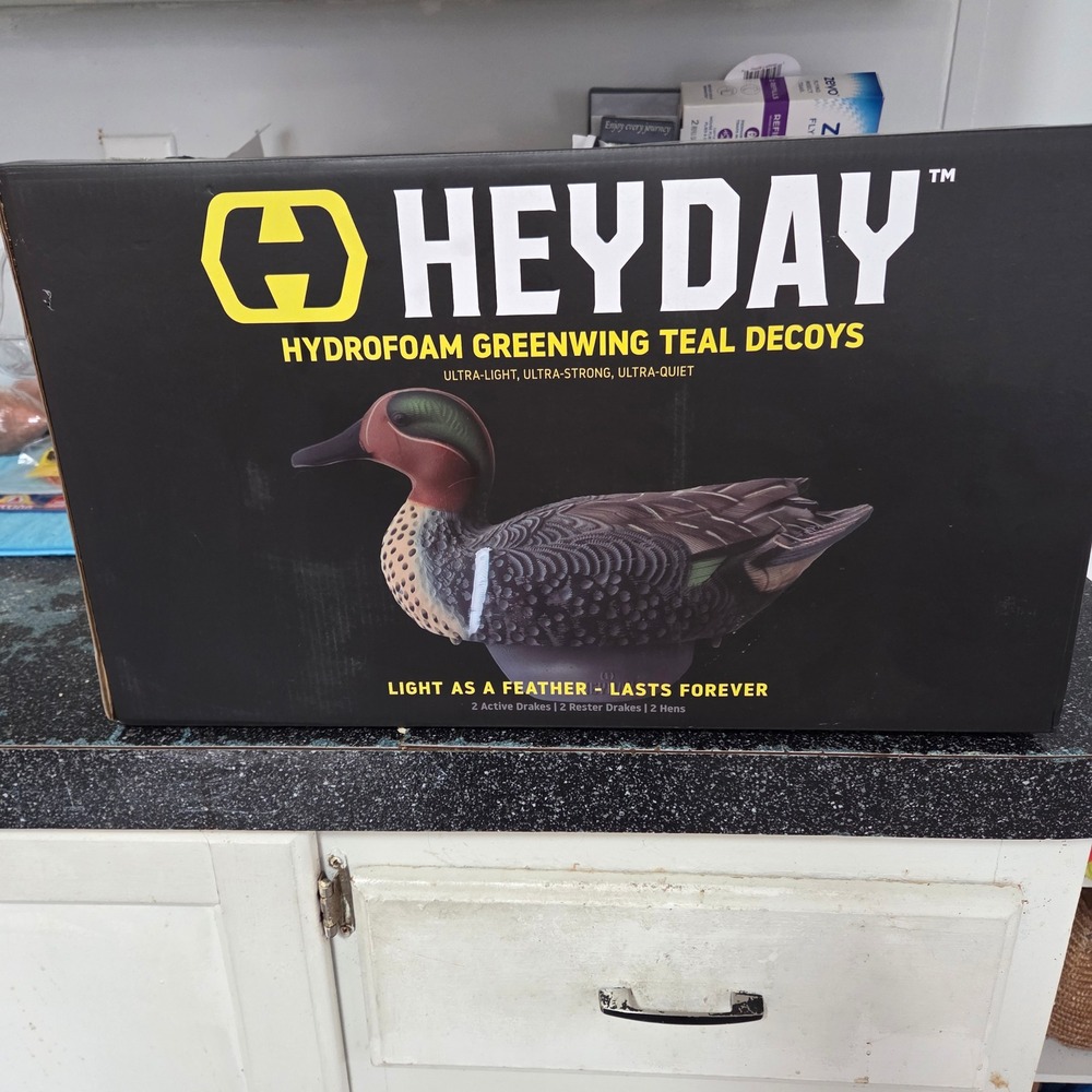 Heyday HydroFoam Greenwing Teal Decoys 6 Pack Hunting Duck Decoys Drakes & Hens